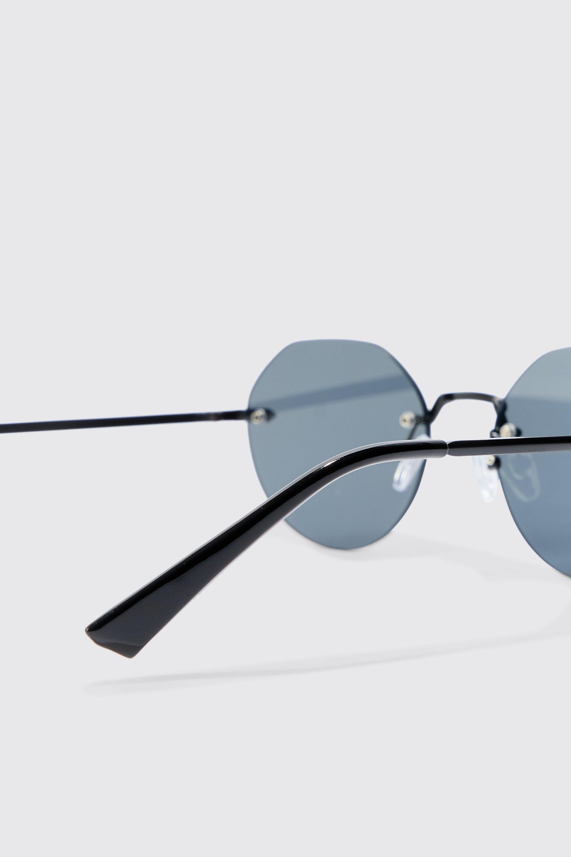 Matte black round sunglasses best sale