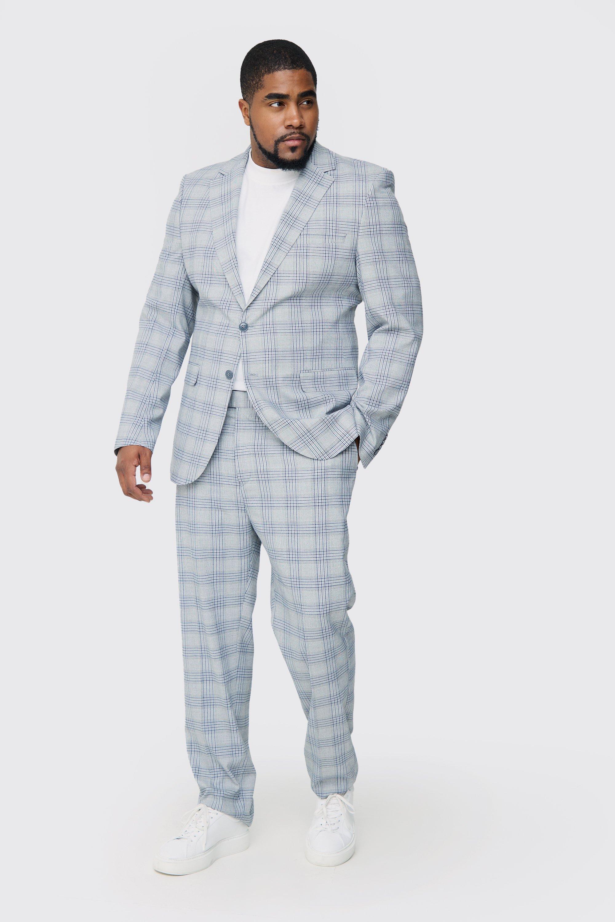 Plus Checked Skinny Fit Suit