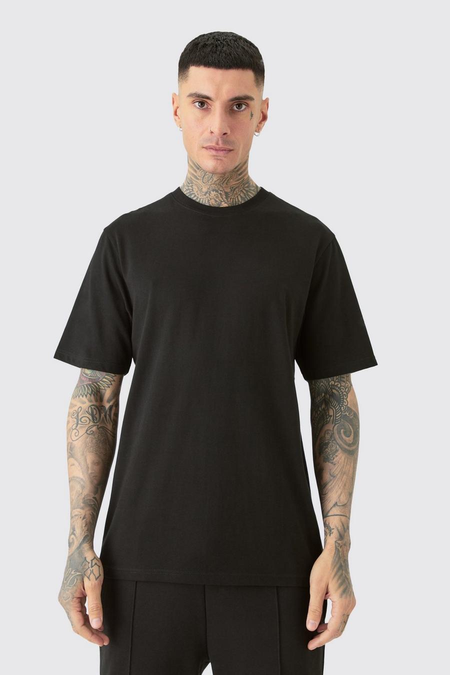 Black Tall Basic Crew Neck T-shirt image number 1