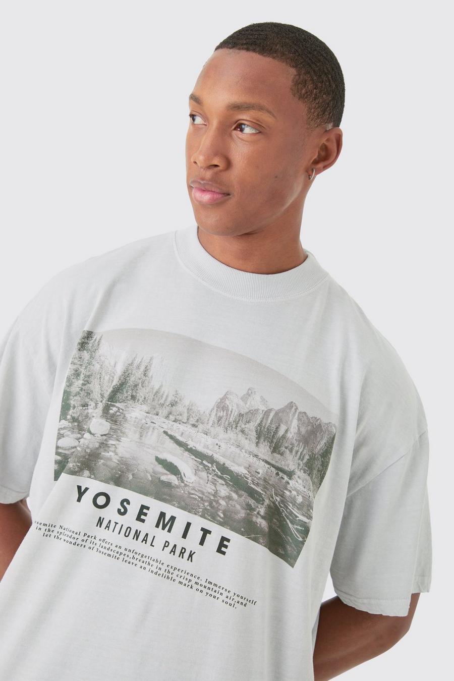 Stone Oversized Wash Yosemite Landscape T-shirt