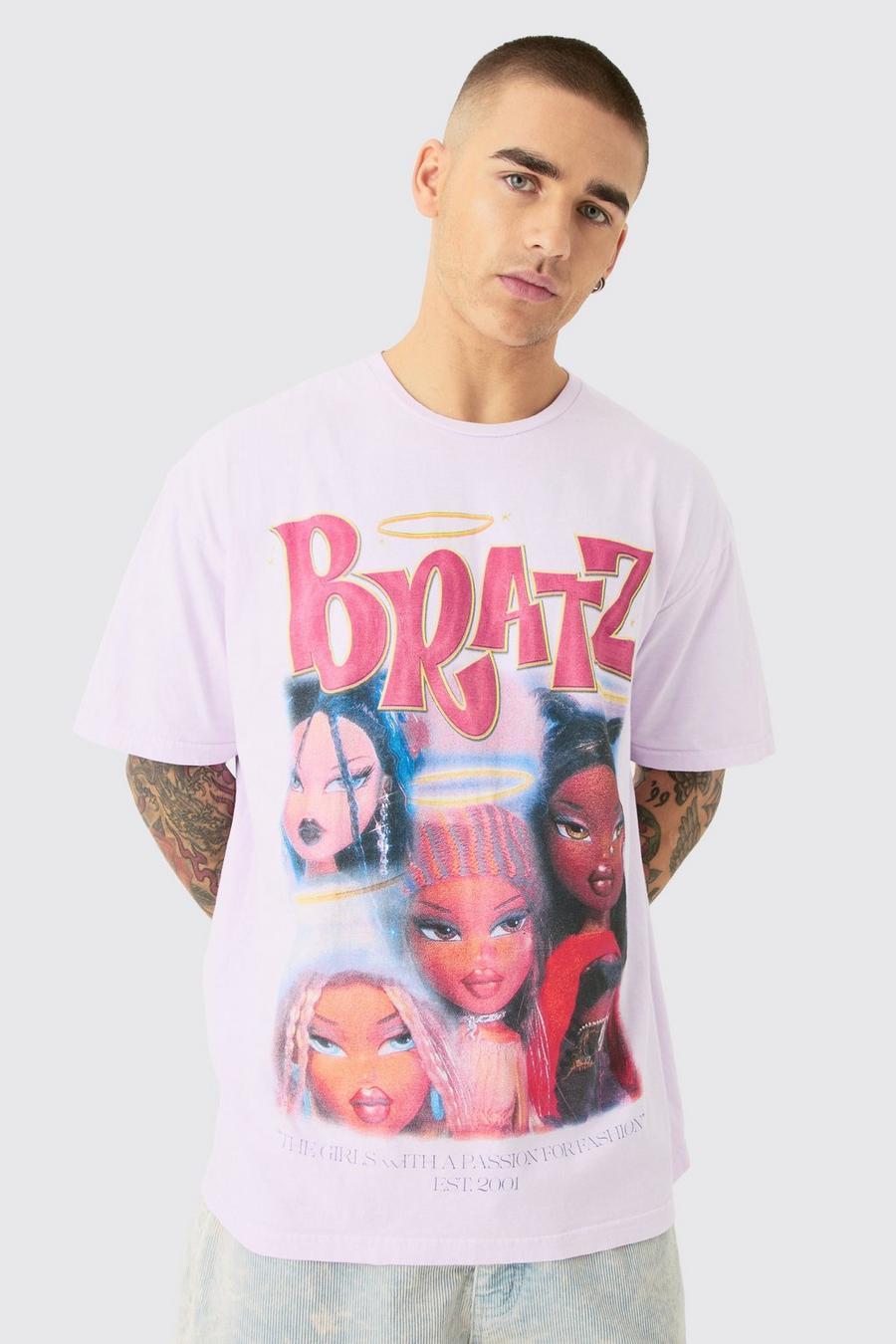 T-shirt oversize délavé à imprimé Bratz, Lilac image number 1