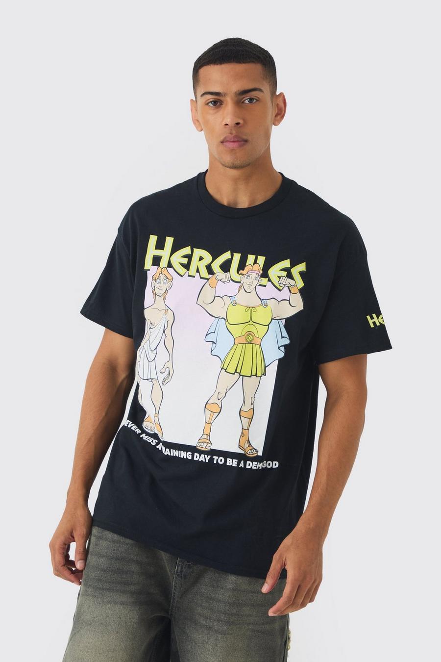 Black Oversized Gelicenseerd Disney Hercules T-Shirt