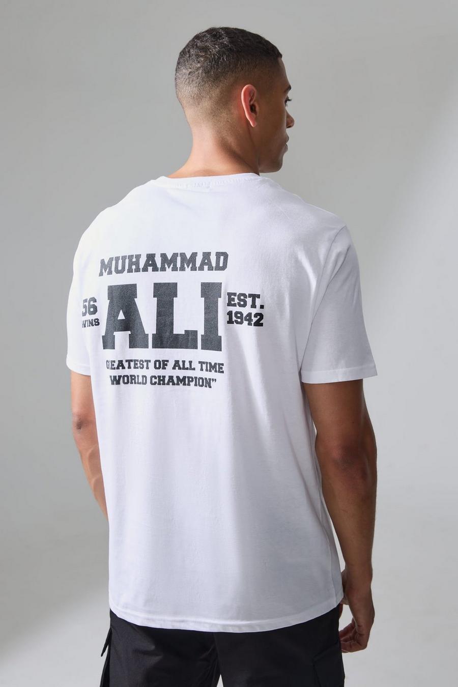White Active Oversized Muhammad Ali Goat License T-shirt image number 1