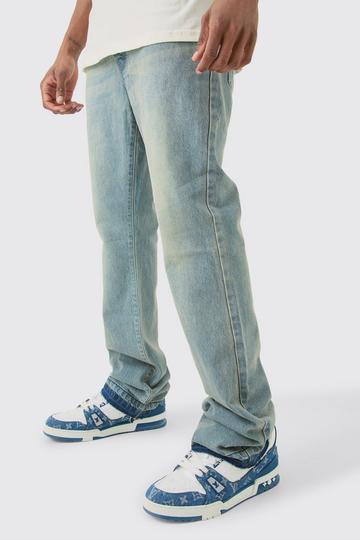 Tall Rigid Flare Jean antique blue