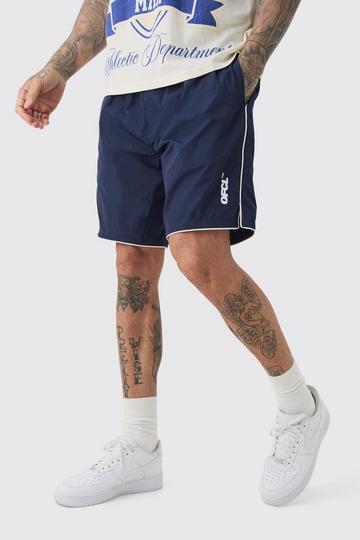 Plus Teflon Shorts Met Biezen navy