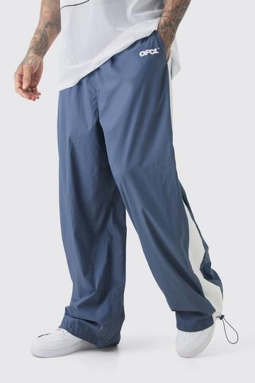 Grey Tall Side Panel Track Pants in Charcoal