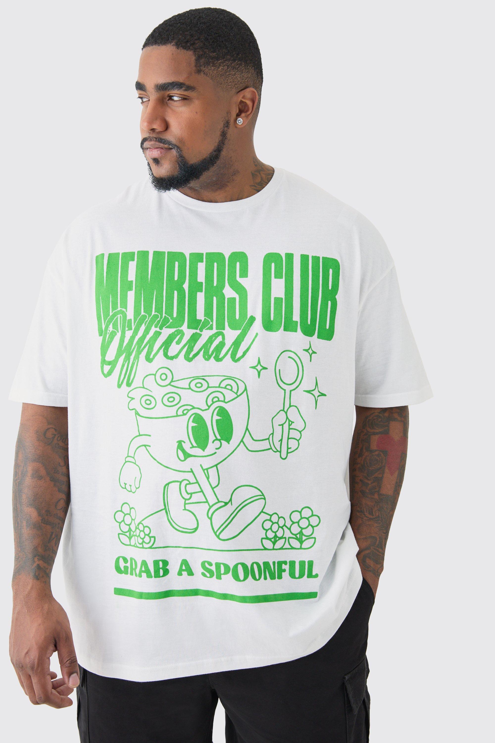 White Plus Members Club &#39;Spoonful&#39; Worldwide T-shirt i vitt tyg image number 1