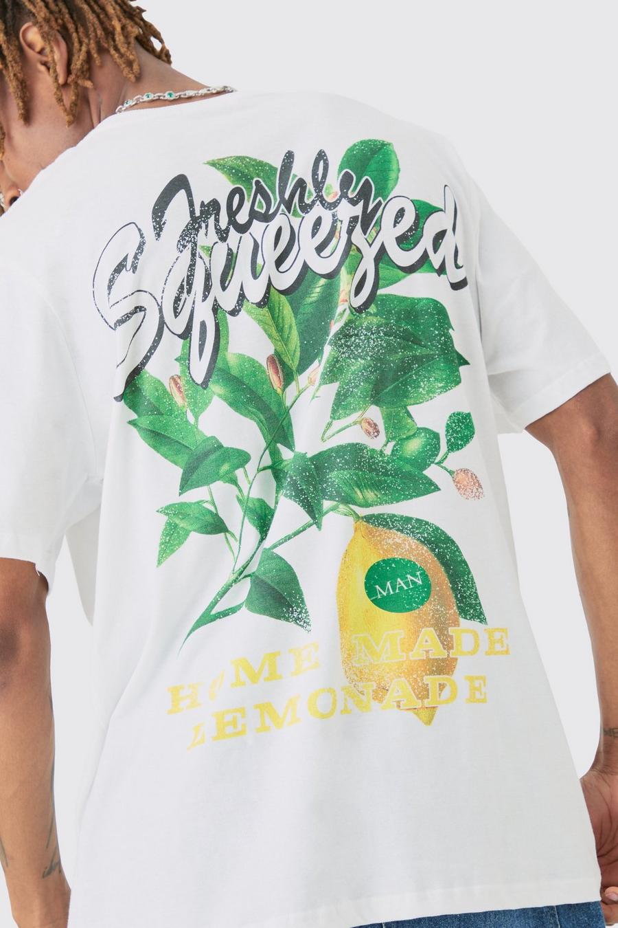 Tall Homemade Lemonade Back Print T-shirt In White image number 1