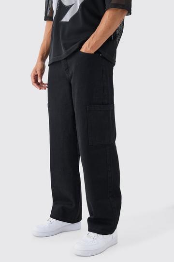 Baggy Rigid Cargo Jean true black