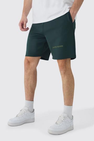 Tall Geborduurde Baggy Tricot Shorts green