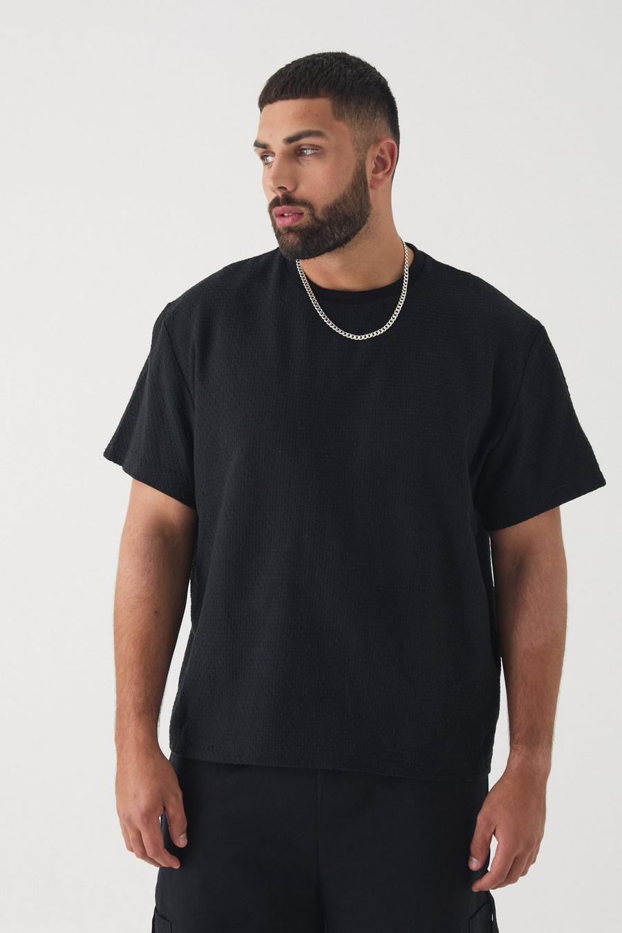Black Plus Jacquard T-shirt