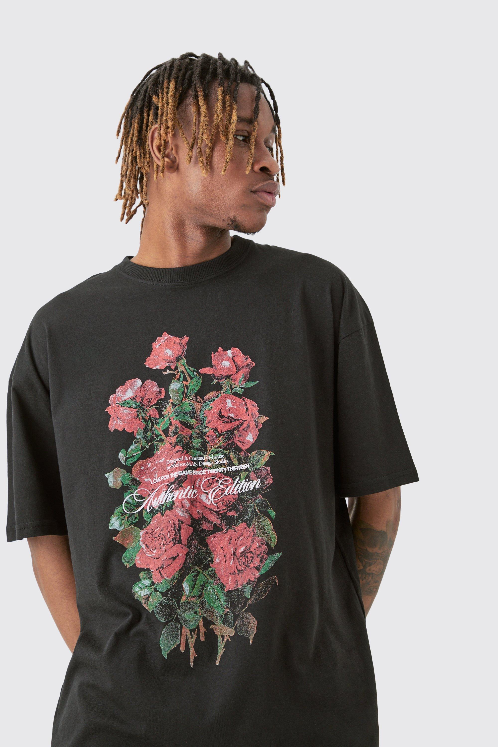 T shirt fiori uomo clearance