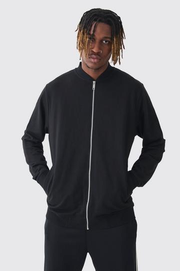 Tall Jersey Knit Bomber Jacket black