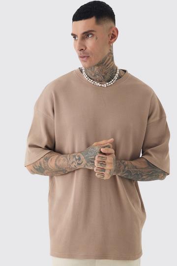 Tall Oversized Waffle T-shirt mocha