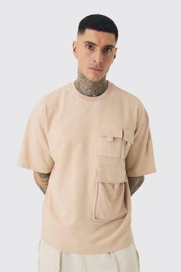 Tall Washed Utility Pocket T-shirt light khaki