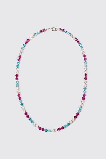 Iced Necklace In Purple purple