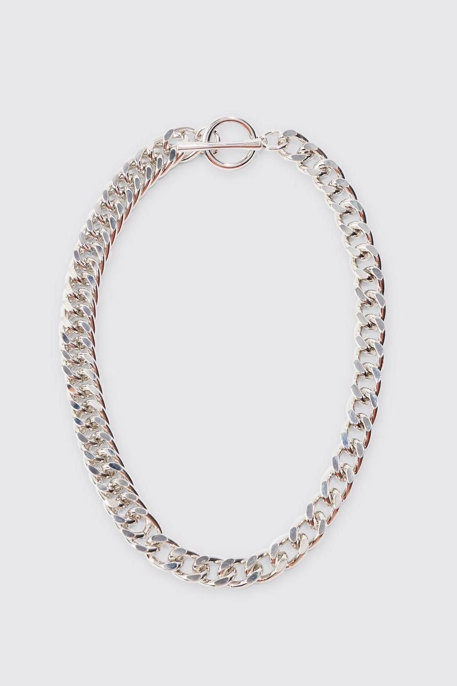 Chunky Cuban Chain Necklace In Silver