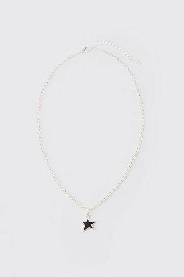 Star Pendant Chain Necklace silver