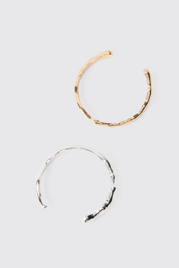 2 Pack Mix Metal Bracelets multi