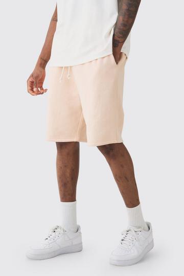 Stone Beige Tall Relaxed Washed Jersey Shorts