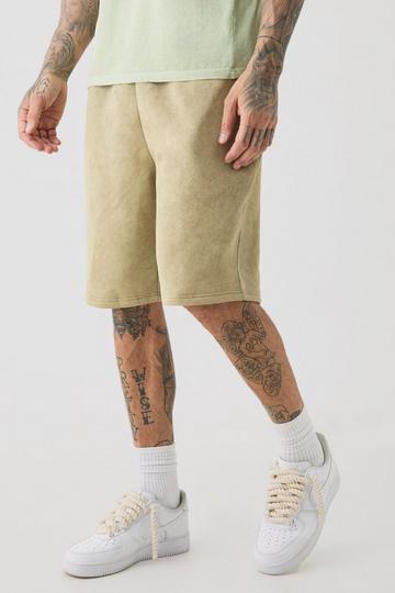 Tall Relaxed Washed Jersey Shorts brown