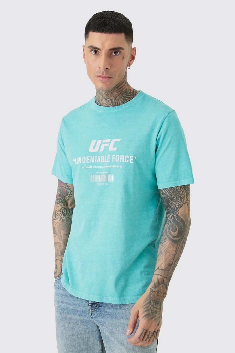 Tall UFC Printed Licensed T-shirt In Green image number 1