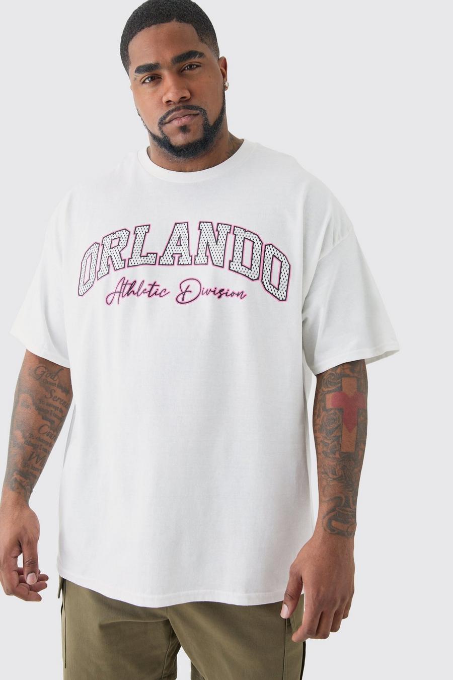 White Plus Orlando T-Shirt Met Print image number 1