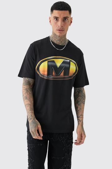 Tall Core Fit M Logo Print T-shirt black