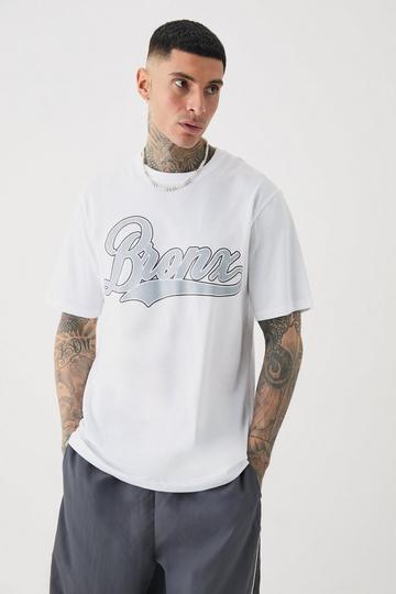 Tall Bronx Varsity Print T-shirt white
