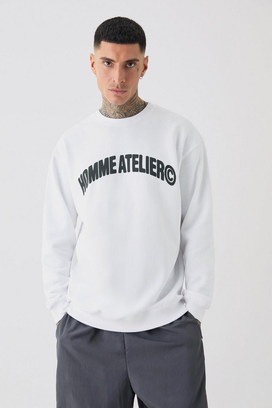 White Tall Homme Oversized Sweat image number 1