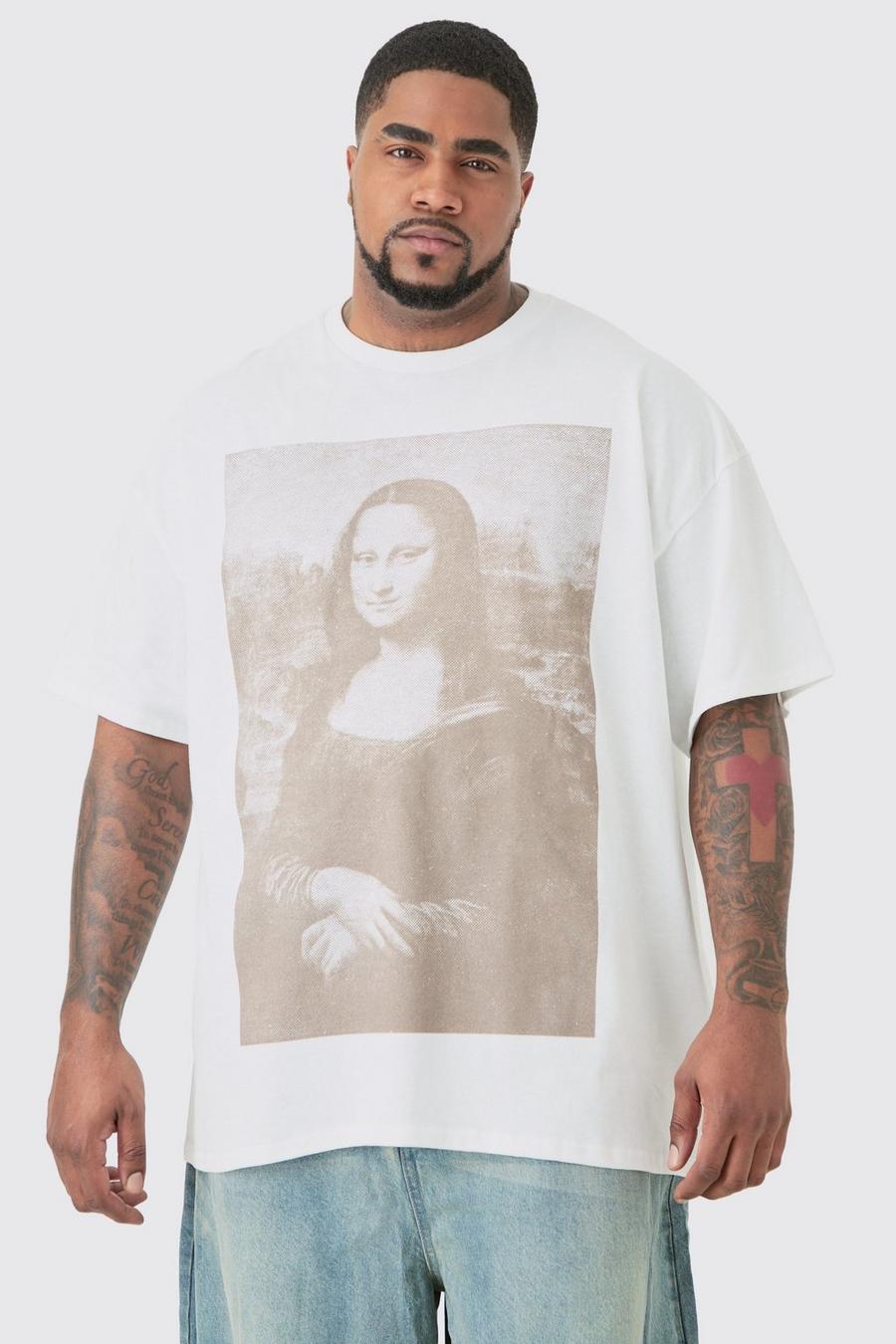 Plus Mona Lisa Licence T-shirt In White