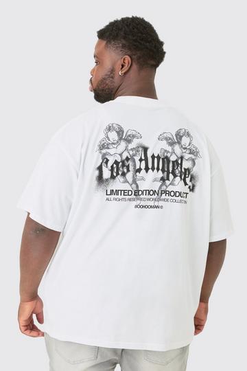 Plus Oversized Los Angeles Renaissance T-shirt In White white