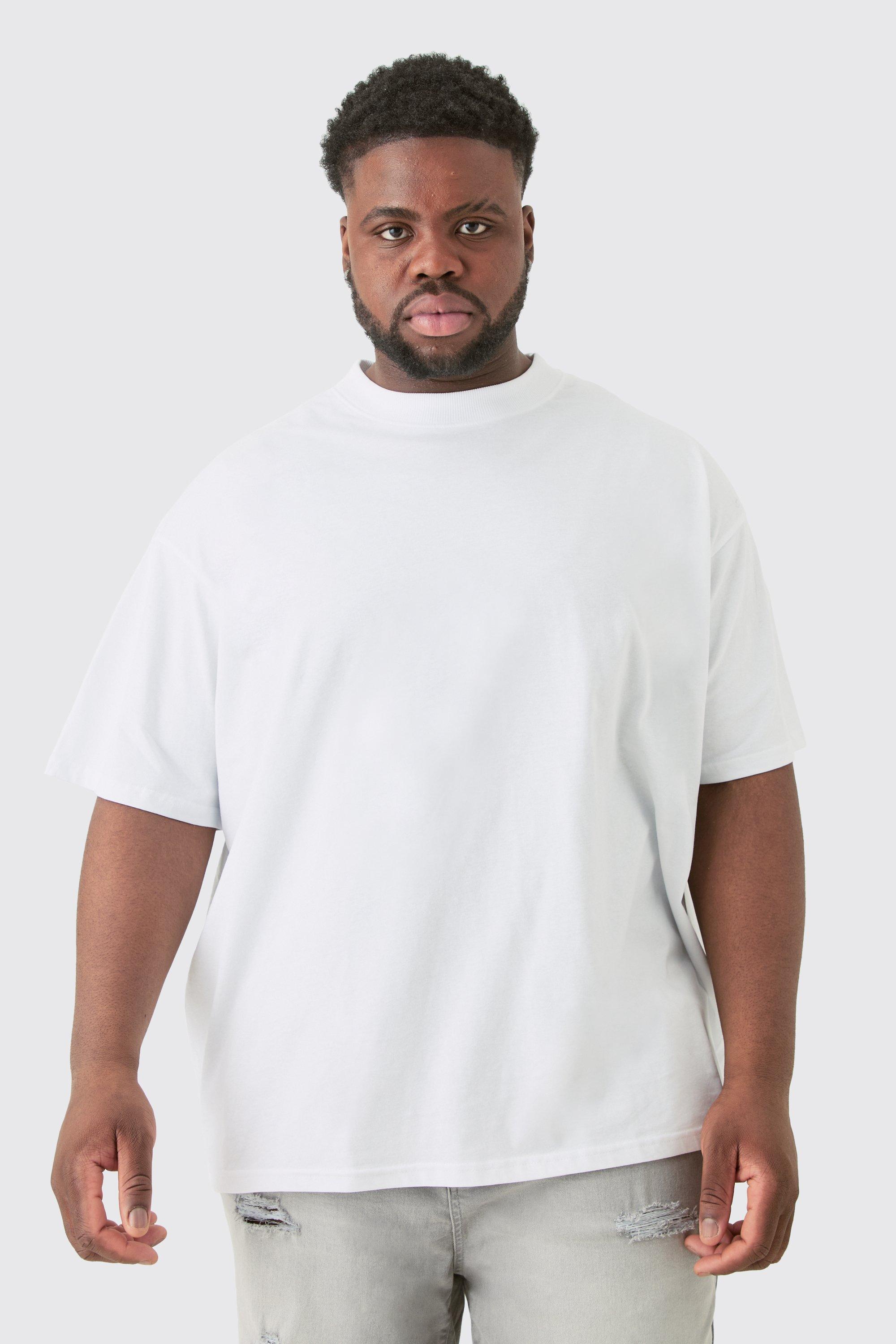 T shirt Plus Size oversize bianca con scritta Los Angeles rinascimentale
