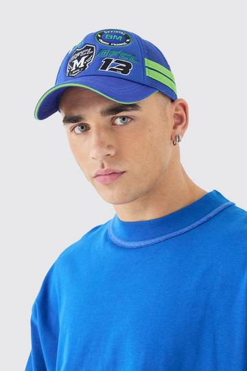 Blue Badge Foam Trucker Cap In Blue