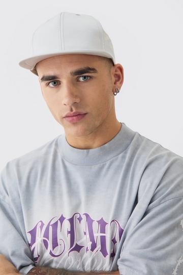 Satin Snapback In Silver silver