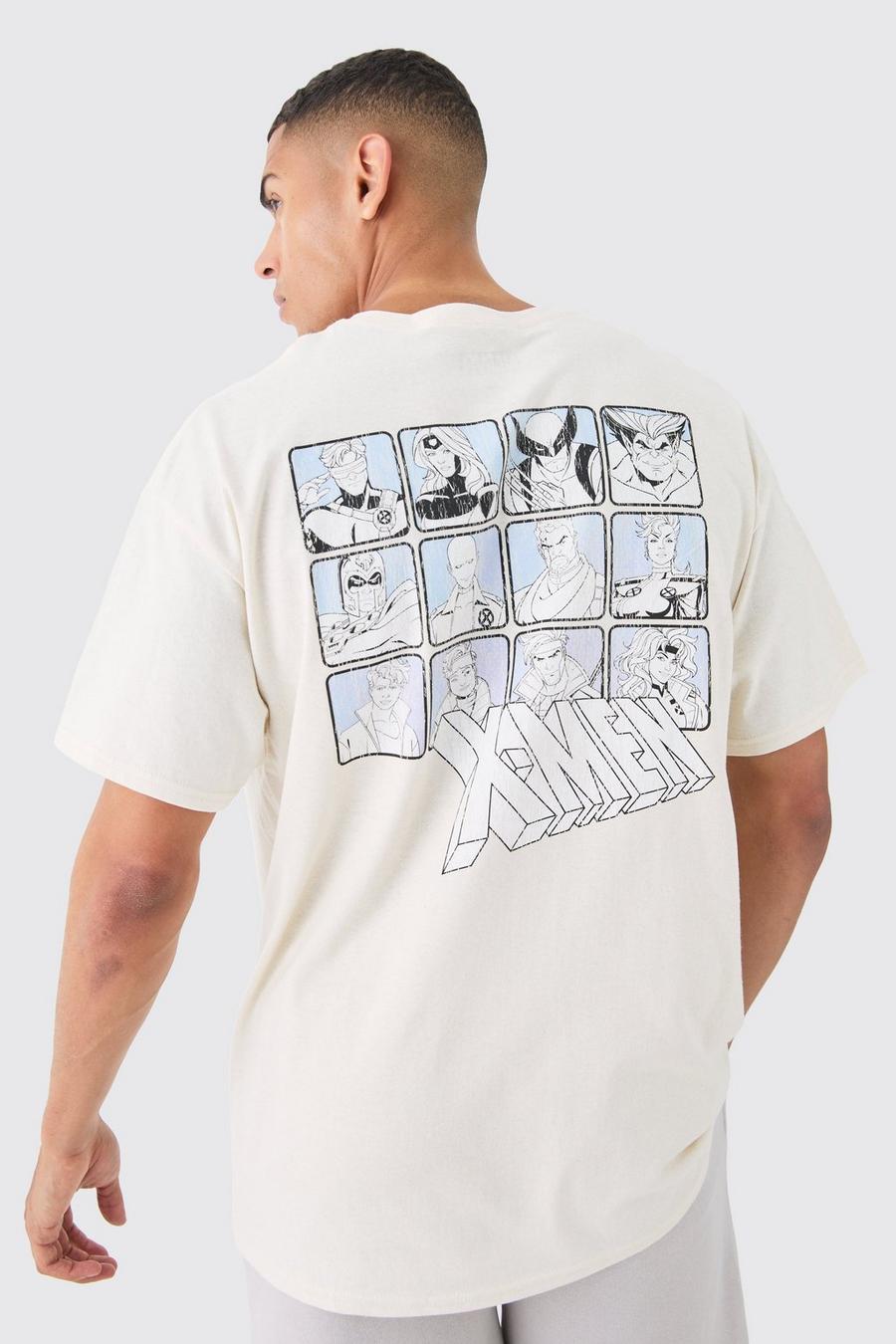 Oversize T-Shirt mit lizenziertem Marvel X Men Universal Print, Ecru image number 1