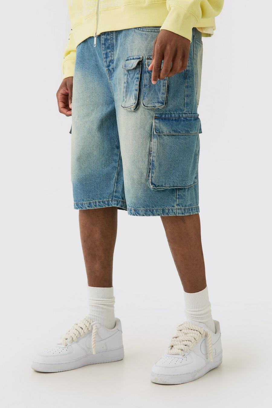 Antique wash Tall Official Denim Shorts