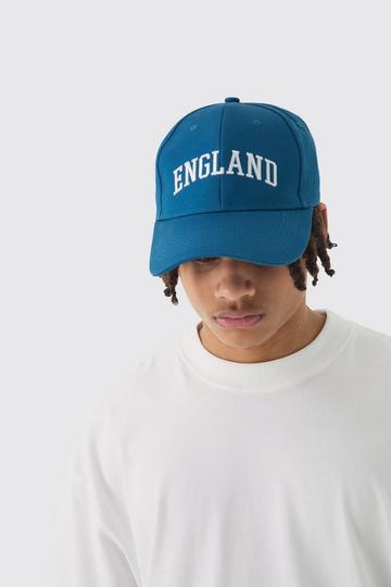 Blue England Embroidered Cap In Blue