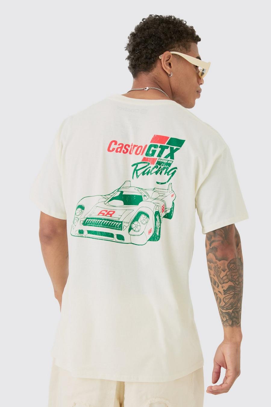 Stone Oversized Gelicenseerd Castrol Gtx Racing T-Shirt