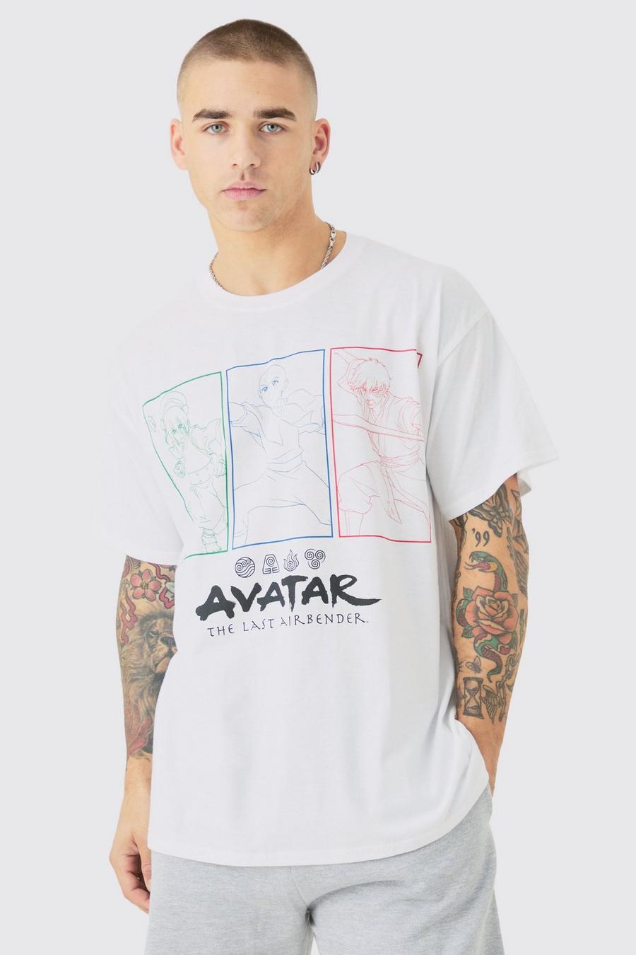 White Oversized Avatar License T-shirt