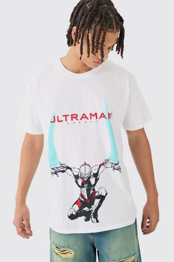 Loose Ultraman Anime License T-shirt white