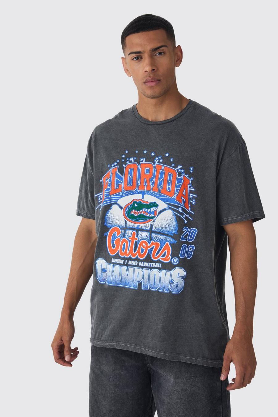 Charcoal Oversized Florida Gators License T-shirt image number 1