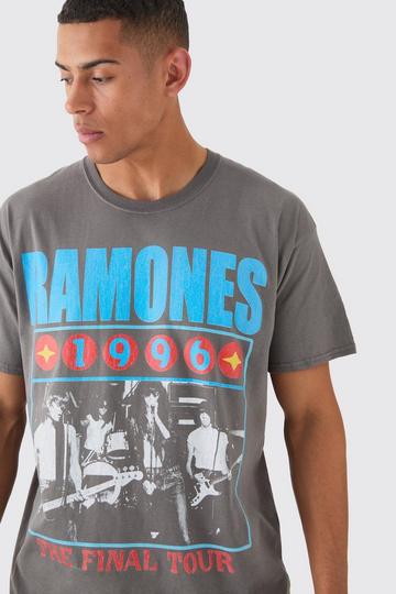 Oversized Ramones License T-shirt charcoal