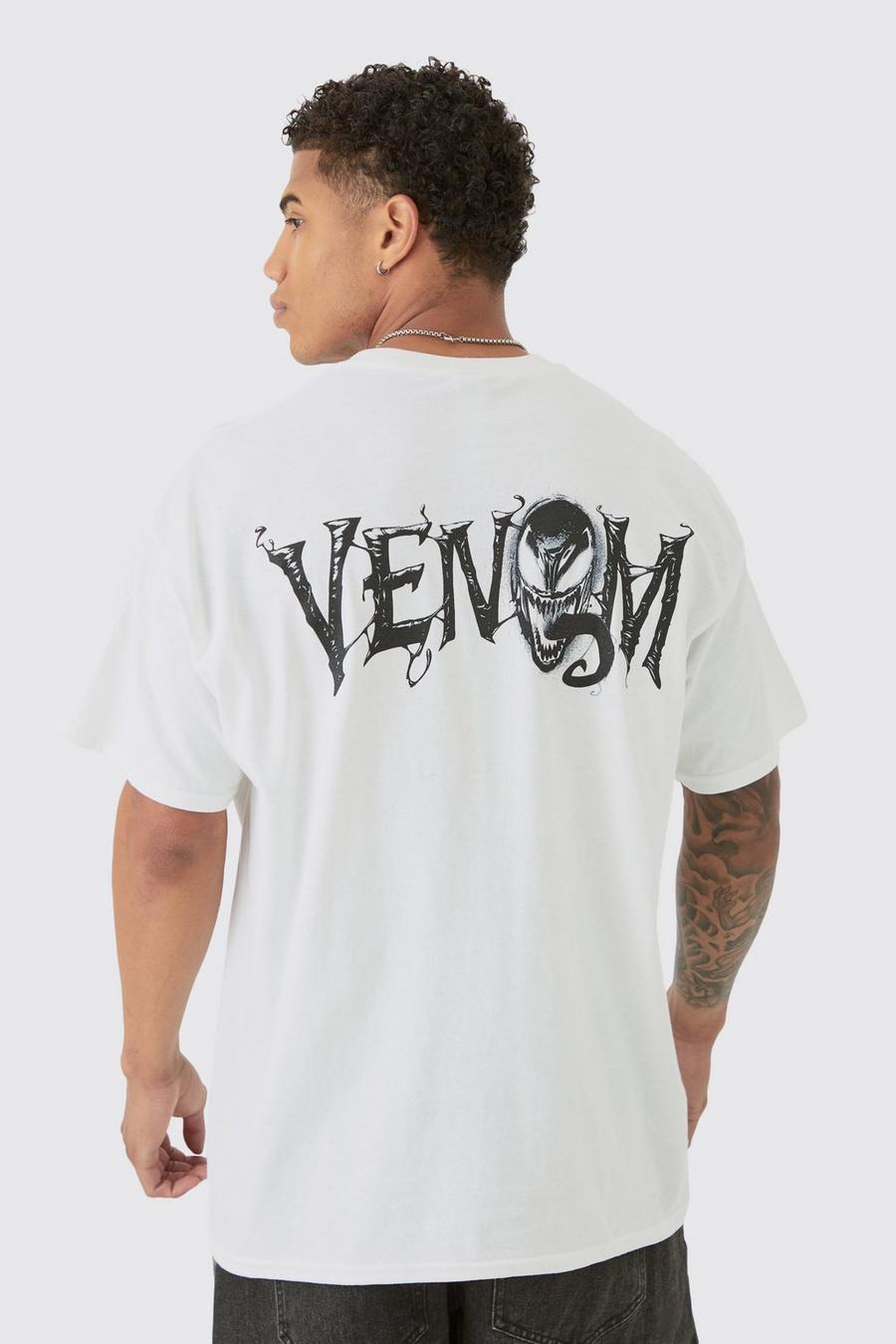 White Oversized Venom License T-shirt