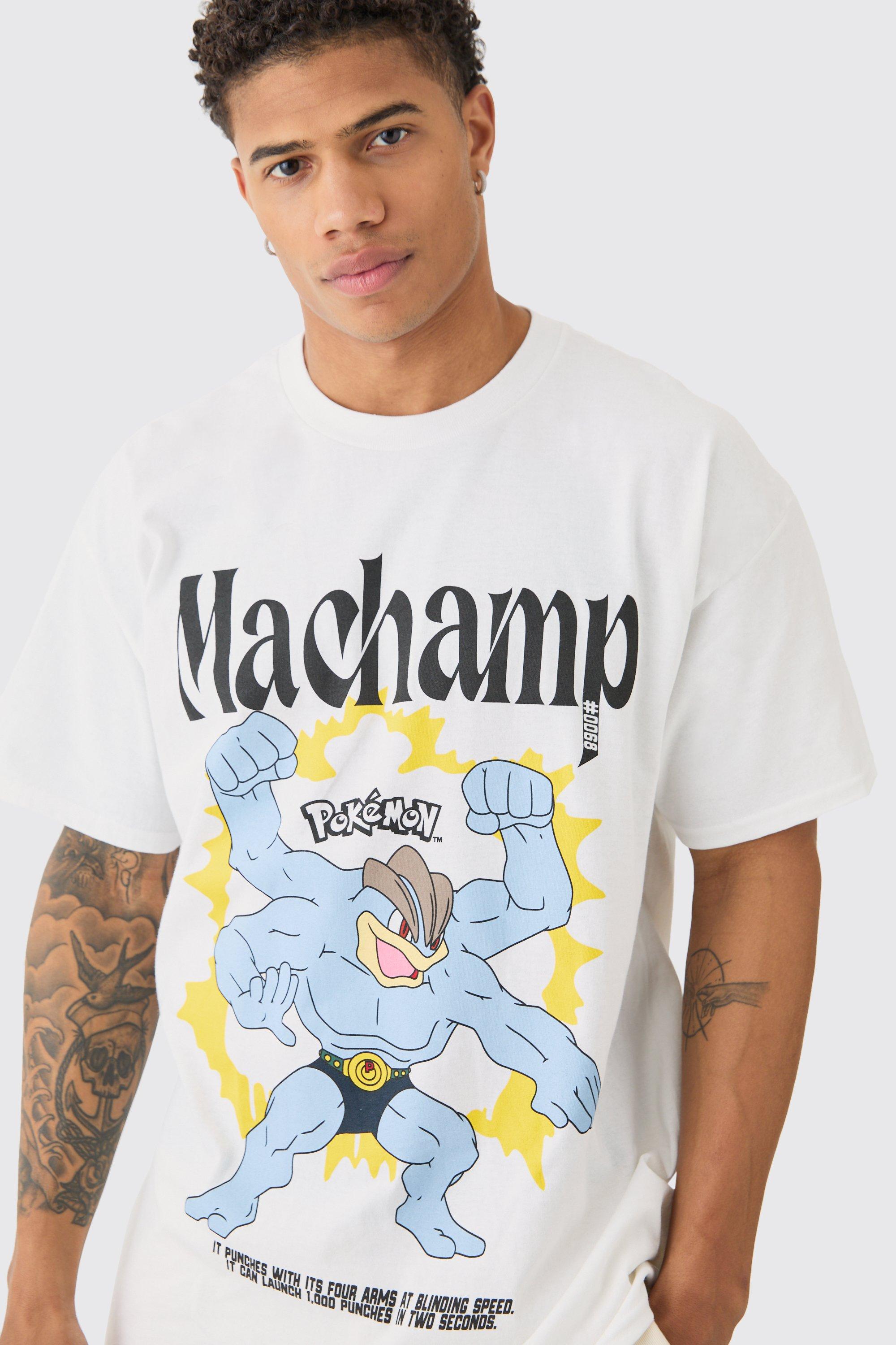Oversized Pokemon Machamp License T shirt boohoo