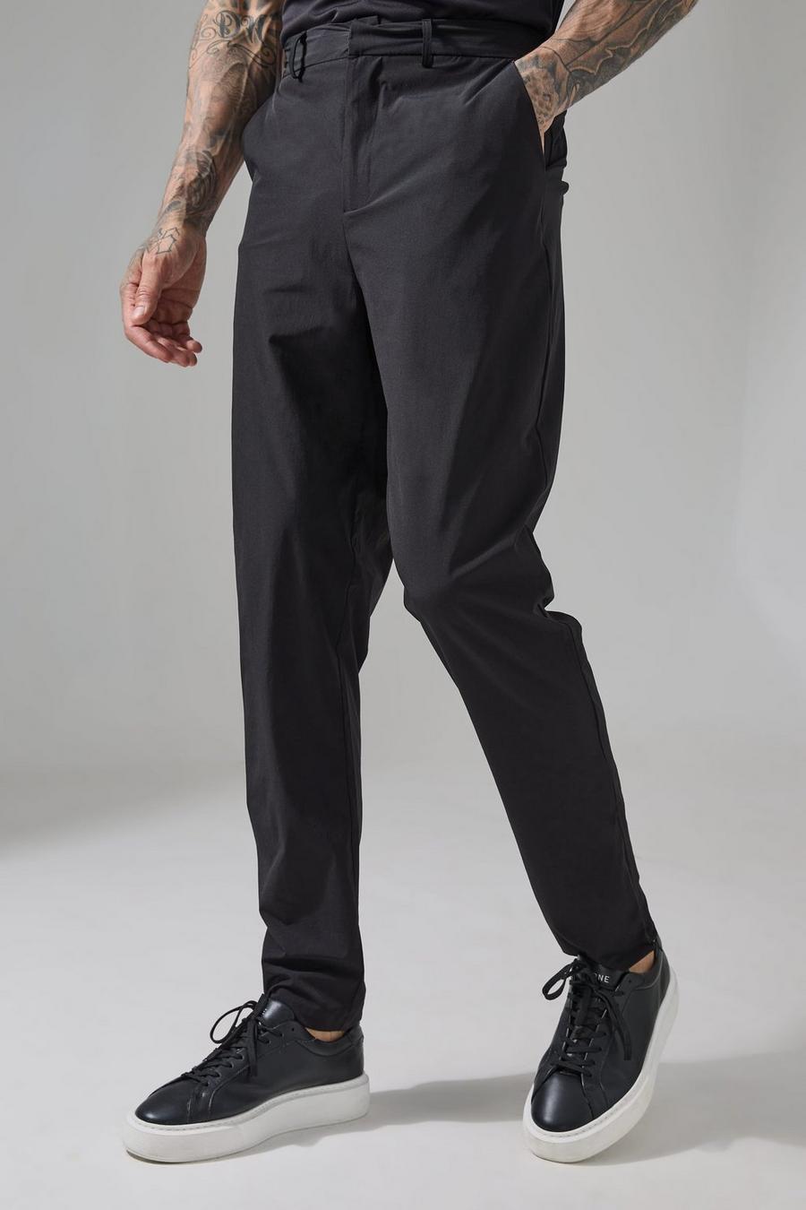 Black Tall Man Active Stretch Golf Trousers image number 1