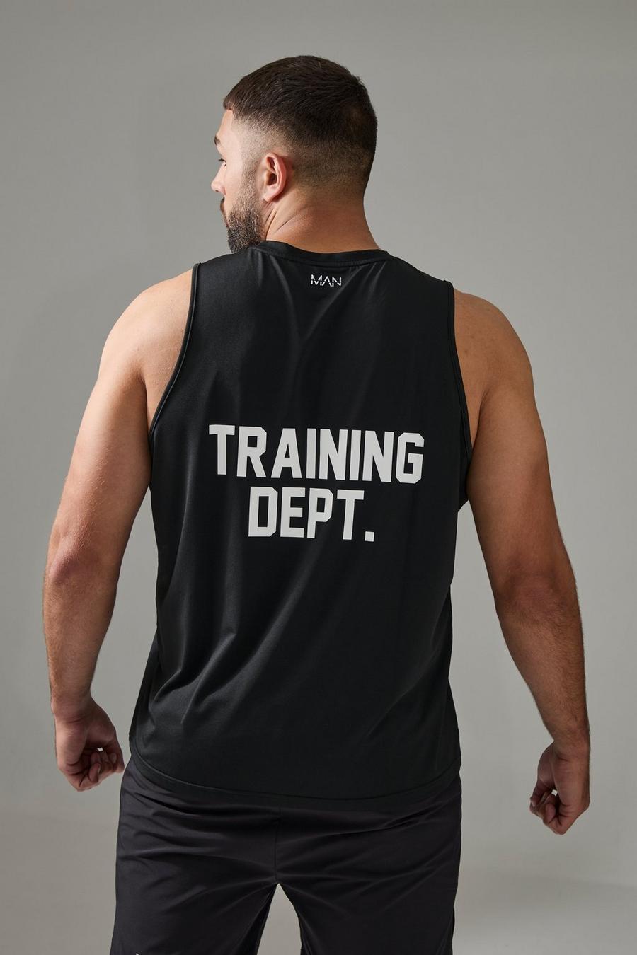 Black Plus Man Active Training Dept Performance Vest