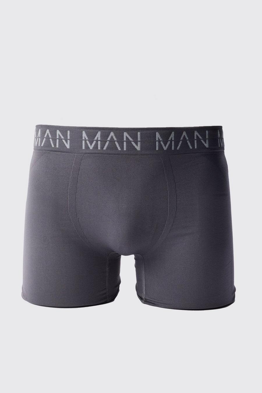 Charcoal Man Active Seamless 7inch Long Boxer image number 1