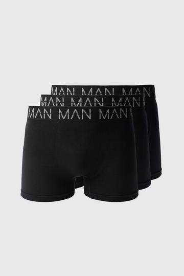 Man Active Seamless Boxer 3 Pack black