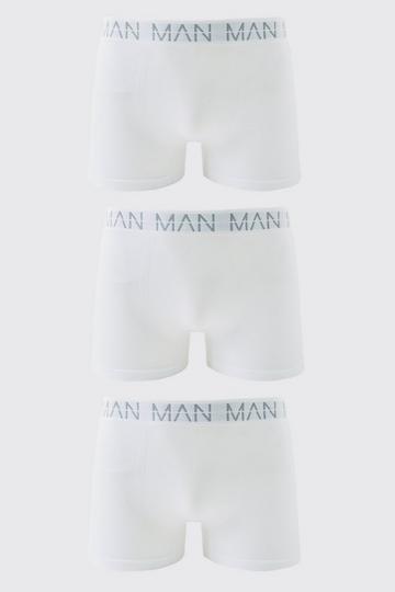 Man Active Seamless Boxer 3 Pack white